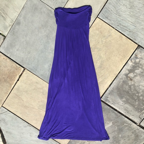 Attention Purple Strapless Maxi Dress - Picture 2 of 7